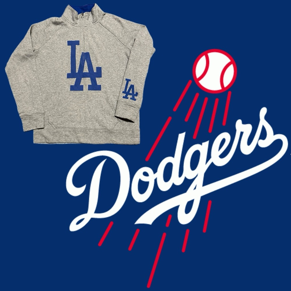 VS PINK LA DODGERS 1/4 ZIP PULLOVER